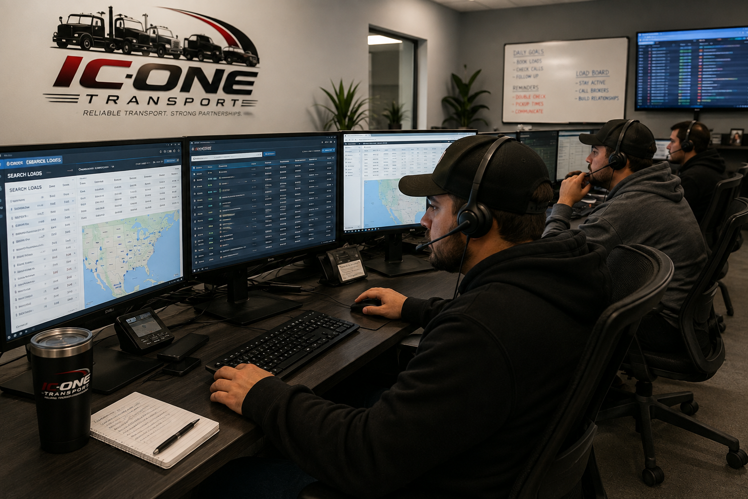 IC ONE Transport dispatch and logistics team